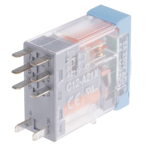 C12A21X24A Releco | Releco PCB Mount Power Relay, 24V ac Coil, 5A ...