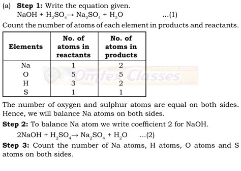 OMTEX CLASSES: Balance the following equation stepwise: NaOH(aq ...