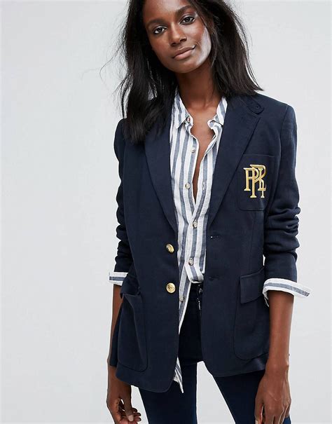 Polo Ralph Lauren Blazer with Logo Crest Blazer Outfits For Women ...