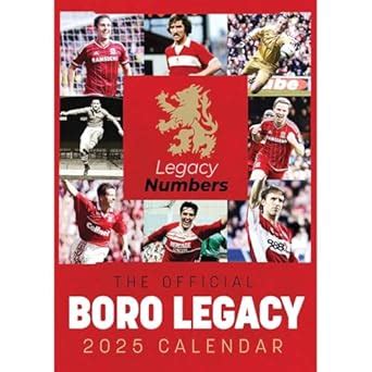 The Official Middlesbrough FC Legends Calendar 2025 : Amazon.in: Books