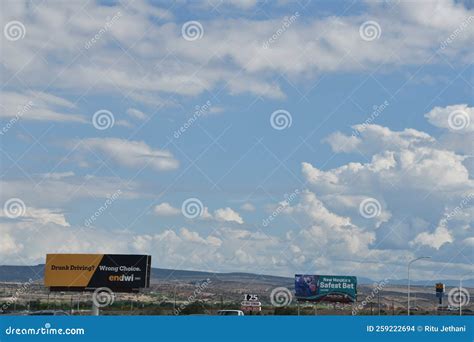 Scenic Drive through New Mexico from Albuquerque To Santa Fe Editorial Stock Image - Image of ...