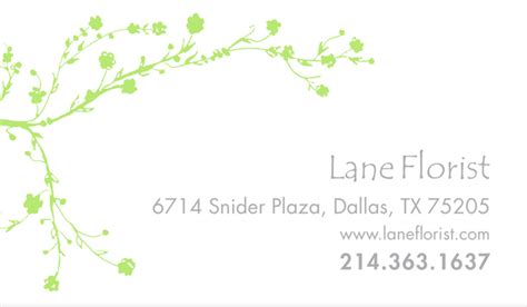 Lane Florist -Voted Best Florist 214.363.1637 Dallas Highland Park