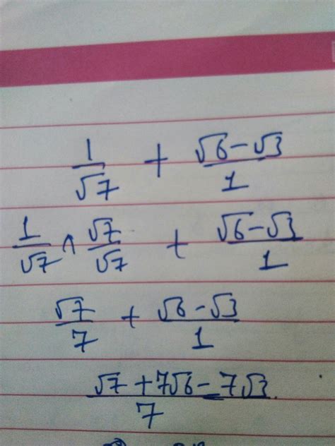 1 / root 7 + root 6 - root 3 rationalise - Brainly.in