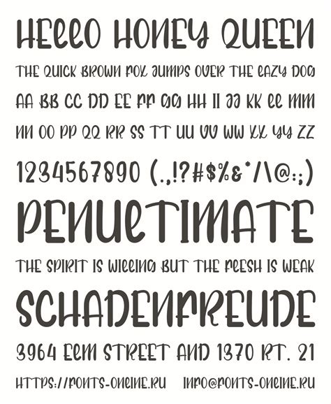 HELLO HONEY QUEEN font