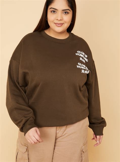 Buy URB_N Women Printed Oversized Sweatshirt Online at just Rs. 799.0 ...