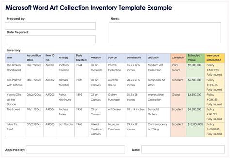 Best 16+ Free Microsoft Word Inventory Templates Docx - Great Research