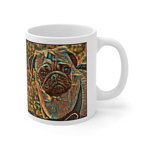 Custom Pug Dog Mug - Coloromo Art Style Cool Cubist | Coloromo