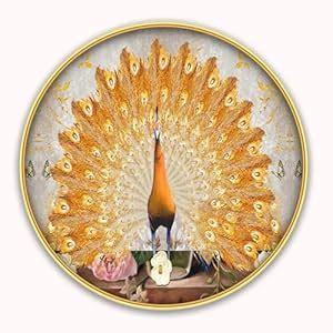 Dharvika Innovations Vatsu Peacock Pair Photo Frame, Gold Slim Frame ...