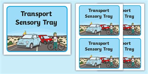 👉 Transport Themed Sensory Deep Tray Label (teacher made)