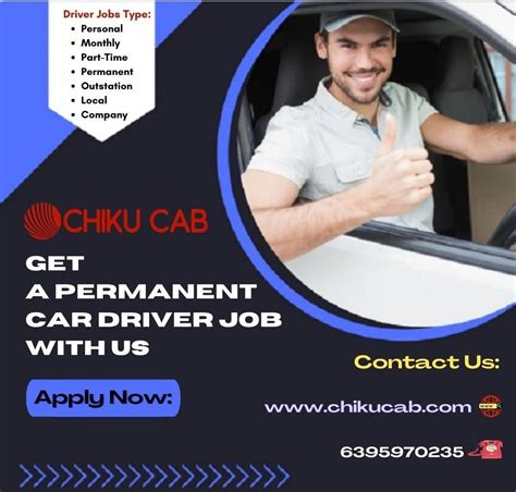 Get a Permanent Car Driver Job with ChikuCab | Driver job, Car and driver, Drivers