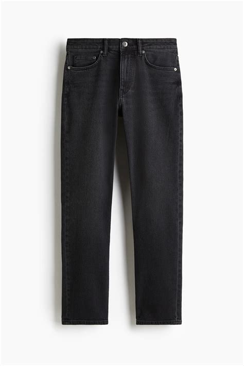Men’s Black Straight Regular Jeans | H&M IN