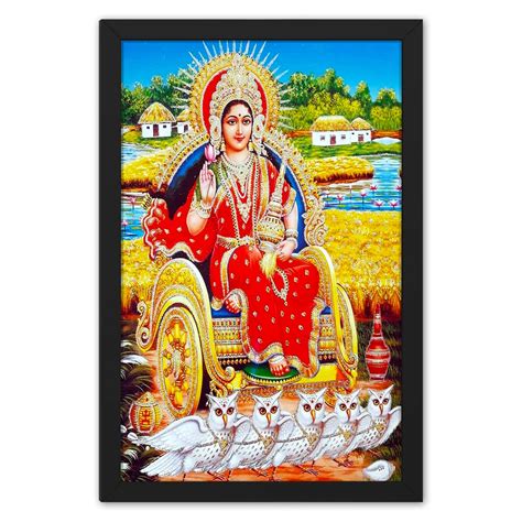 Ritwika's Laxmi Traditional Look Black Framed Painting Abstarct Art For ...