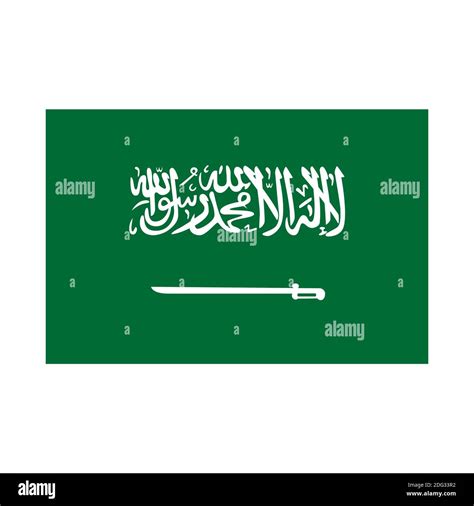Green flag of saudi arabia with a sword. The correct size, proportion 2:3. Illustration Stock ...