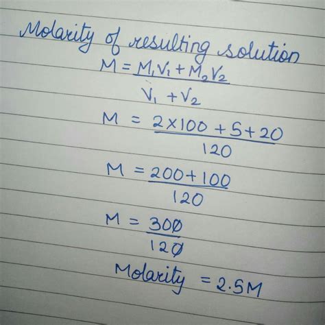 When 100cc of 1m H2So4 is mixed with 20cc of 5m NaoH the resulting ...