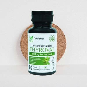 conglomer Thyrovat 500mg Thyroid Support Supplement for Energy ...