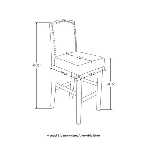 Buy 45.00 in. H Cream White Leatherette Barchair with Studded ...