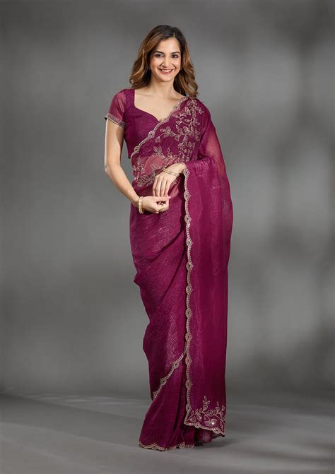 Stonework Saree - Buy Stone Work Sarees Online At Best Prices – Koskii