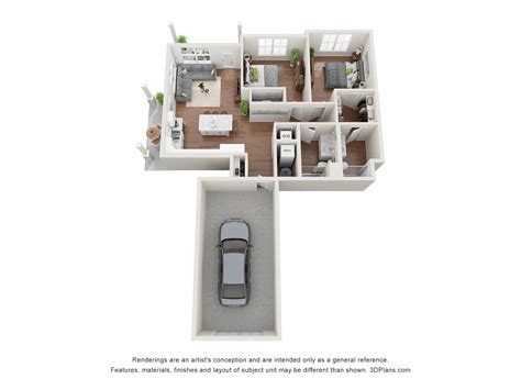 Two Bedroom Floor Plan Summer Ridge Apartments in Lake Mills, Wisconsin