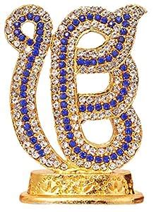GCT Sikh Religious Symbol EK Onkar Idol IK Onkar Idol (B-37) Blue Metal ...
