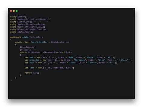 ASP.NET Core OData Entities 的图像结果