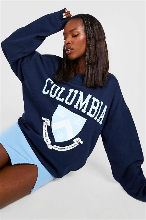 Columbia University License Oversized Sweater | boohoo USA