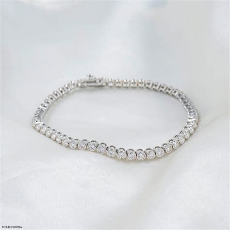 4 Cent Tennis Lab Diamond Dainty Bracelet 925 Sterling Silver – Maiora ...