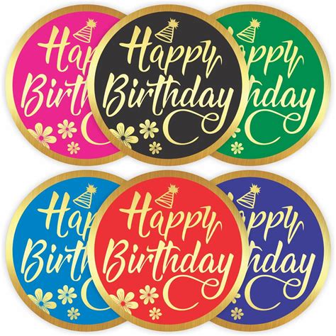 Happy Birthday Stickers Rainbow at Irene Troyer blog