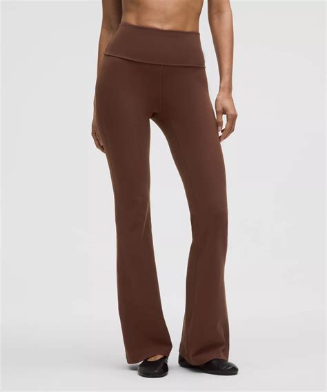 Lululemon Groove Nulu Foldover-waist Flared Pants In Brown | ModeSens