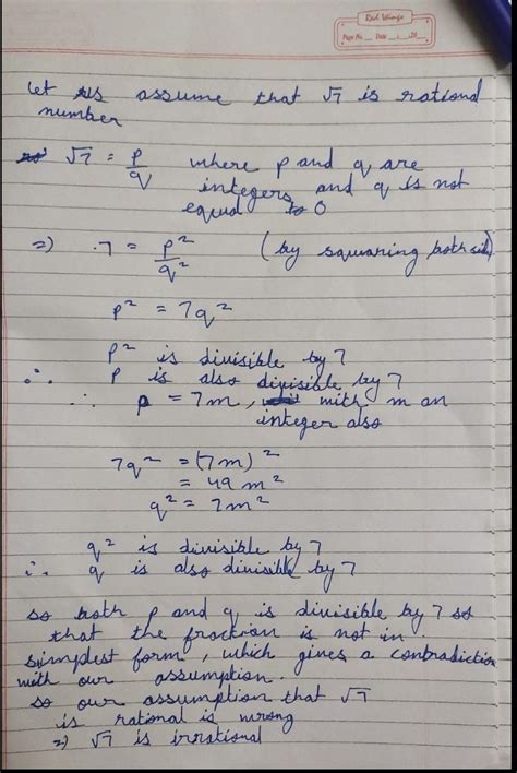 show that √7 is irrational - Brainly.in