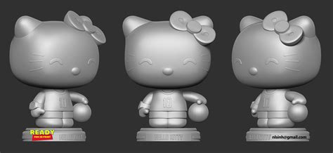 Hello Kitty play volleyball 3D model 3D printable | CGTrader