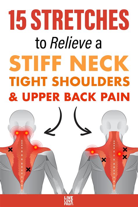 15 Stretches to Relieve a Stiff Neck, Tight Shoulders, and Upper Back Pain | Back pain exercises ...