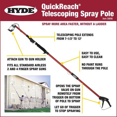 Telescoping Spray Gun Extension Pole | The Tube