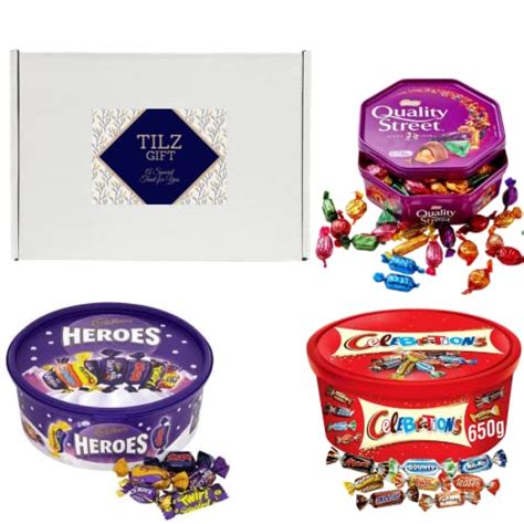 Buy Christmas Chocolate Tubs Bulk Of Cadbury Chocolate Bundle Heros ...