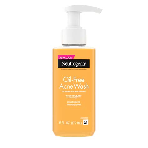 Neutrogena Oil Free Acne Face Wash Breakout Prone Skin Facial ...