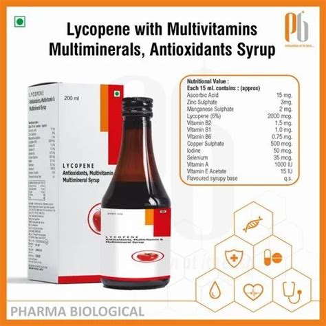 Lycopene With Multivitamins & Multiminerals Syrup - Vitacam - B Syrup ...