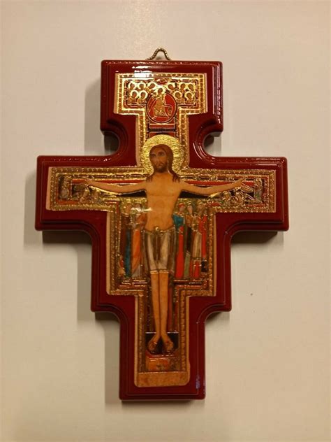 San Damiano Cross Crucifix, Made of Wood, Handcrafted in Italy ...