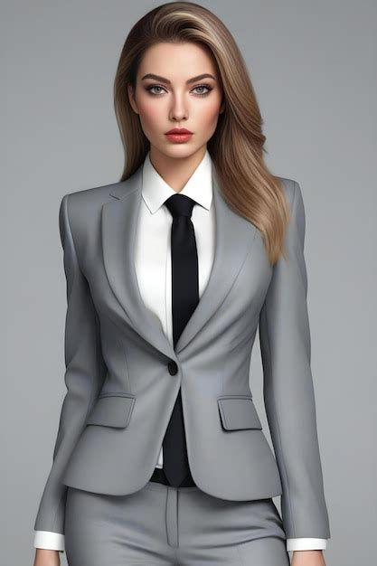 Woman in Grey Business Suit 的图像结果