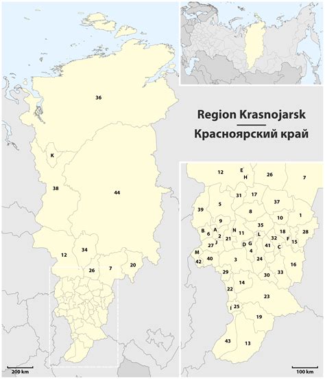 Карта районов красноярского края с границами