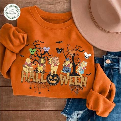 Vintage Winnie the Pooh Halloween Sweatshirt, Retro Disney Halloween ...