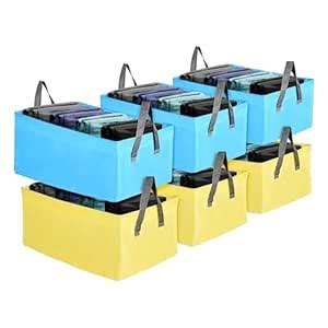 Kuber Industries Pack of 6 Wardrobe Organizer | Foldable Metal Frame ...