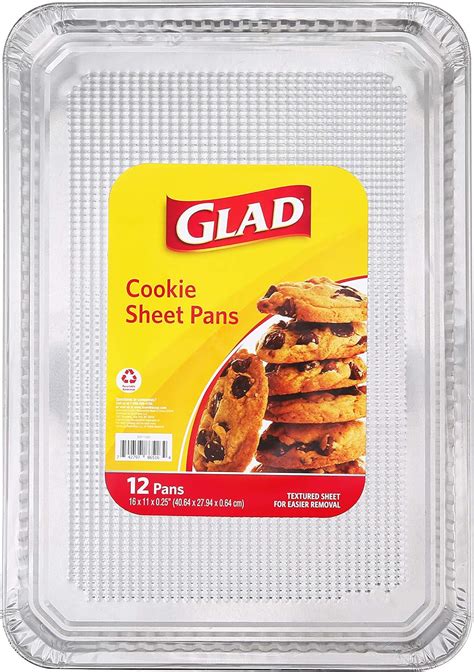 Amazon.com: Glad Disposable Bakeware Aluminum Rectangular Cookie Sheets ...