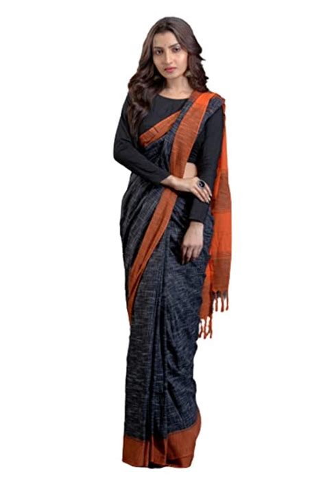 Buy Mahi FAB Handloom Pure Cotton Sarees for Women |Bengali Pure Cotton ...