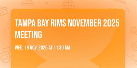 Tampa Bay RIMS November 2025 Meeting, Marriott - St. Petersburg ...