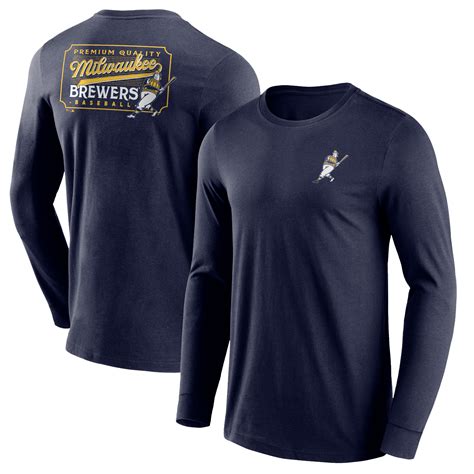 Milwaukee Brewers Baseball Hometown Graphic Long Sleece T-Shirt - Mens ...