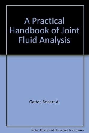 Buy A Practical Handbook of Joint Fluid Analysis Book Online at Low ...