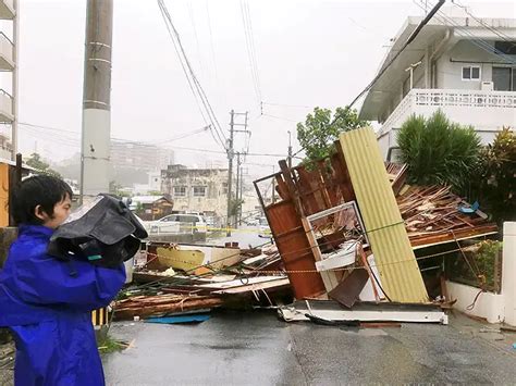 Building shattered, damaged storefronts and trees toppled - Powerful ...