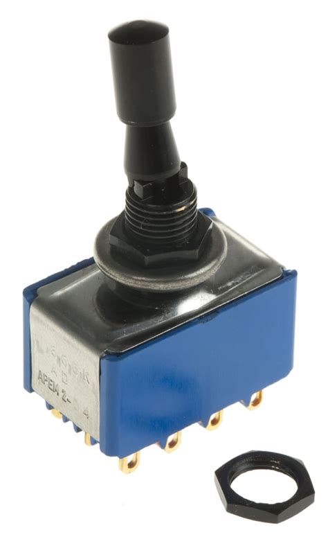 5666ADBGK2V APEM | APEM Toggle Switch, Panel Mount, On-On, 4PDT, Solder ...