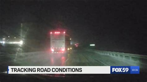 Drive cam: Layer of snow begins to form on interstates