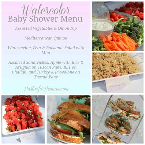 Watercolor Baby Shower Menu by PartiesforPennies.com | Baby Shower ...
