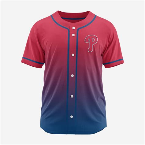 MLB Philadelphia Phillies Personalized Gradient Design Baseball Jersey ...